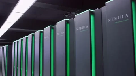 Small Server Room Data Center With Working Server Racks,china Video stock 130950707