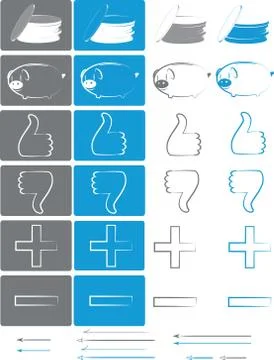 Small set of icons for e-shops Ilustración de archivo