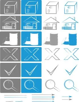 Small set of icons for e-shops Stock Illustration