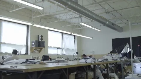 Small sewing factory Video stock 69144245