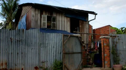 Small Shack in Cambodia Stock Footage 19741058