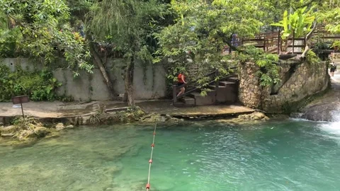 Small Shallow River in Tamasopo Stock Footage 249238798