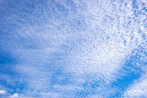 Small sheep clouds in the sky Stock Photos