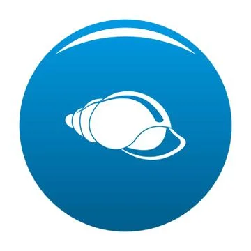 Small shell icon vector blue Illustrazione stock