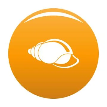 Small shell icon vector orange Illustrazione stock