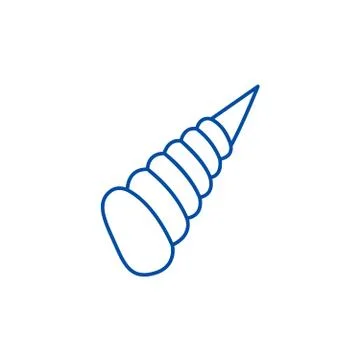 Small shell line icon concept. Small shell flat vector symbol, sign, outline Stock Illustration