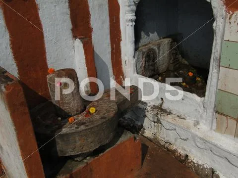 Small shiva shrine Stock Photos