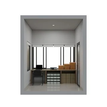 Small Shop Back View 3D Design Element Ilustración de archivo