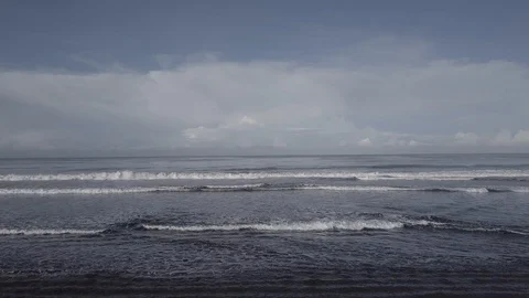 SMALL SHORE WAVES|AERIAL|PUSH IN|EXT|MEDIUM|DAY|2398fps|4K Stock Footage 105255233