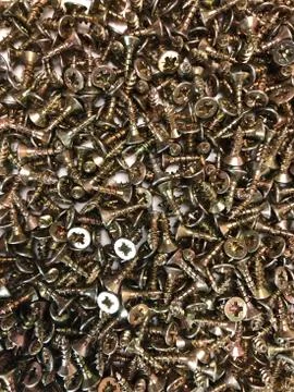 Small short screws Stock Photos