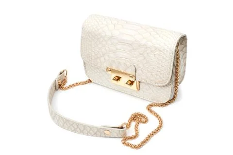 Small shoulder bag handbag purse isolated on white background Stock Photos