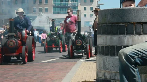 Small showman engine wide 01 Stock Footage 5296463