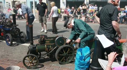 Small showman engine wide 06 Stock Footage 5296496