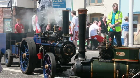 Small showman engine wide 08 Stock Footage 5296566