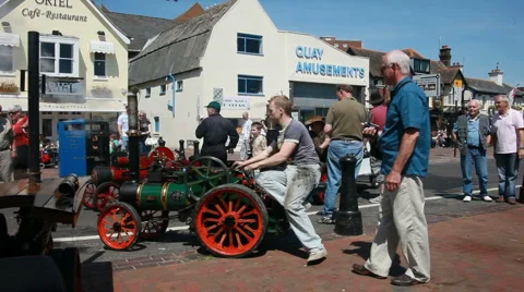 Small showman engine wide 09 Stock Footage 5296549