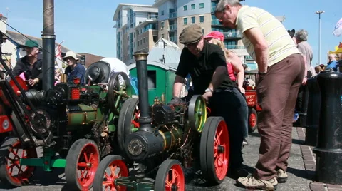 Small showman engine wide 15 Stock Footage 5297308
