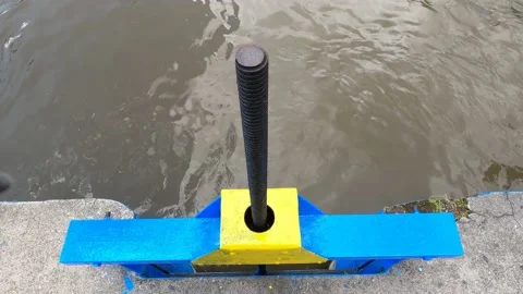 Small Simple Sewer Irrigation System Pond Stone Wall And Iron Fence Gate Handle Vidéo 152862181