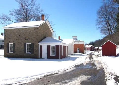 Small simple town Stock Photos