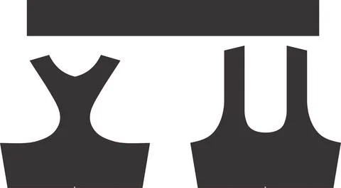 Small Size Bra patterns templates illustrations Vectors Stock Illustration