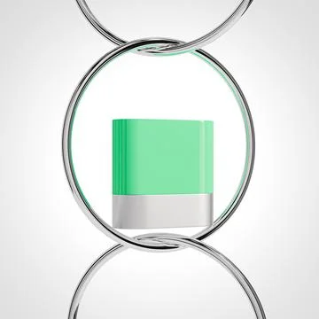 Small size green plastic Sunscreen Stick packaging Illustrazione stock