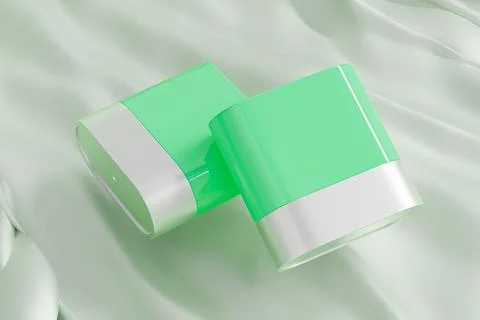 Small size green plastic Sunscreen Stick packaging Stock Illustration