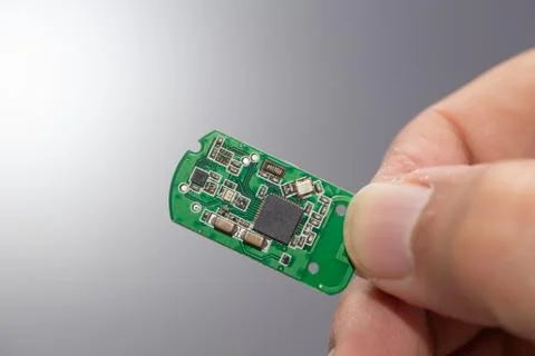 Small size of microchip microprocessor module Foto stock