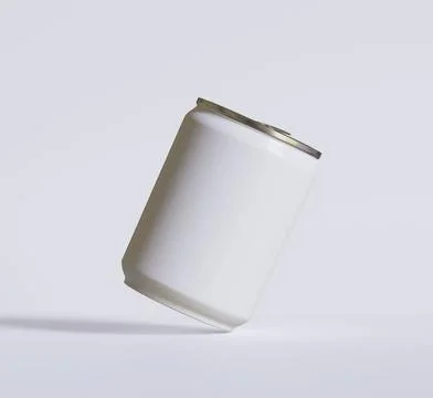 Small size or Mini size soda can with  a white color and texture realistic r Stock-Illustration