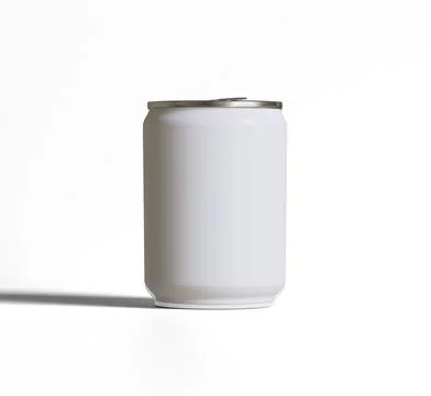 Small size or Mini size soda can with  a white color and texture realistic r Иллюстрация