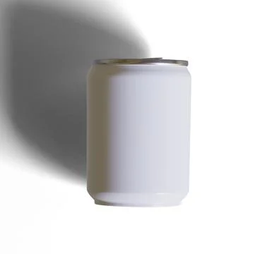 Small size or Mini size soda can with  a white color and texture realistic r Illustrazione stock