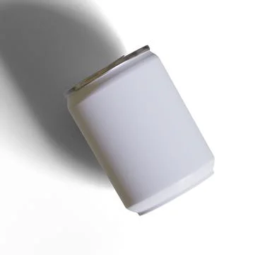 Small size or Mini size soda can with  a white color and texture realistic r Illustrazione stock