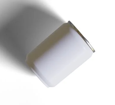 Small size or Mini size soda can with  a white color and texture realistic r Illustrazione stock