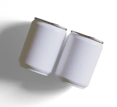Small size or Mini size soda can with  a white color and texture realistic r Illustrazione stock