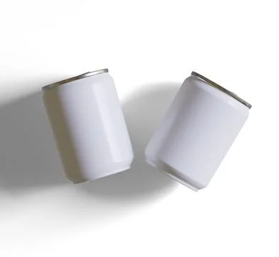 Small size or Mini size soda can with  a white color and texture realistic r Stock-Illustration