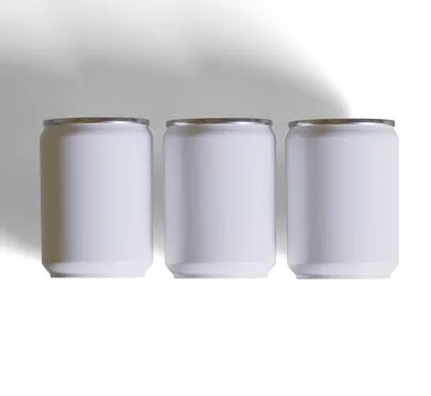 Small size or Mini size soda can with  a white color and texture realistic r Stock-Illustration
