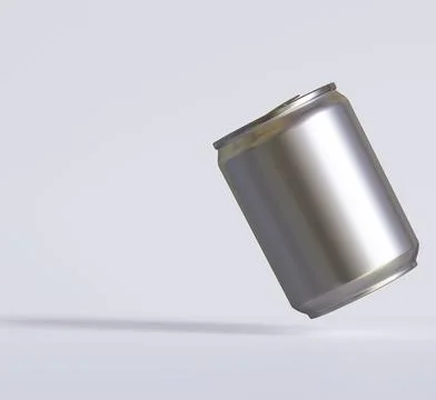 Small size or Mini size soda can with a metalic texture realistic render 3D  Stock-Illustration