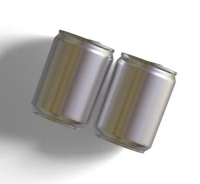 Small size or Mini size soda can with a metalic texture realistic render 3D  Stock Illustration