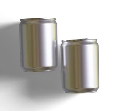 Small size or Mini size soda can with a metalic texture realistic render 3D  Stock Illustration