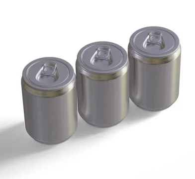 Small size or Mini size soda can with a metalic texture realistic render 3D  Illustrazione stock