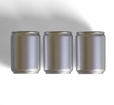 Small size or Mini size soda can with a metalic texture realistic render 3D  Stock Illustration