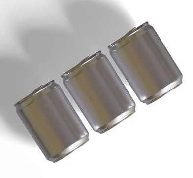 Small size or Mini size soda can with a metalic texture realistic render 3D  Illustrazione stock