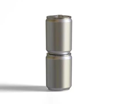 Small size or Mini size soda can with a metalic texture realistic render 3D  Stock-Illustration