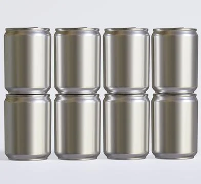 Small size or Mini size soda can with a metalic texture realistic render 3D  Illustrazione stock