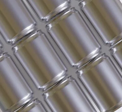 Small size or Mini size soda can with a metalic texture realistic render 3D  Illustrazione stock