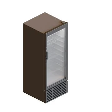 Small Size Showcase Display Cooler Isometric View Stock Illustration