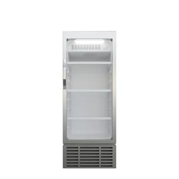 Small Size Showcase Display Cooler Front View Stock Illustration