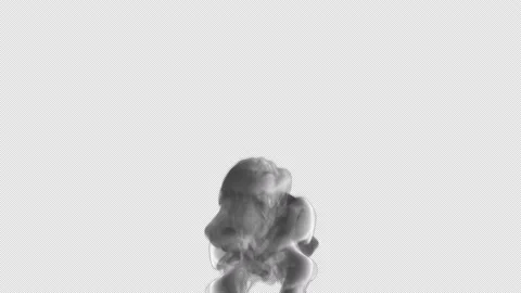 Small Smoke spreading on the screen with transparent background Stock Footage 236333130
