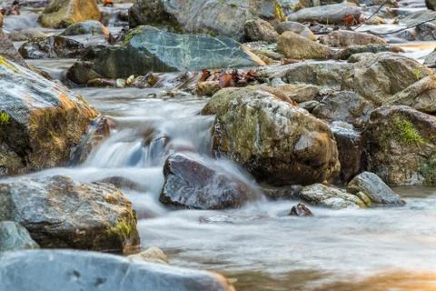 A small smooth waterfall Stock Photos