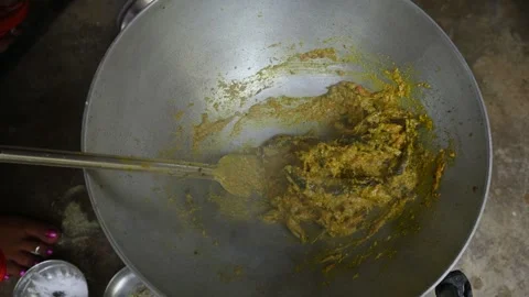 Small Snakehead or Channa orientalis fish curry. Stock Footage 321379190