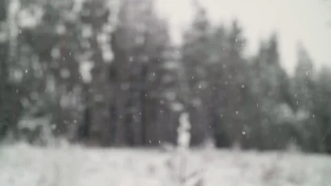 Small Snow Flakes Falling in Slow Motion Stock Footage 100789374