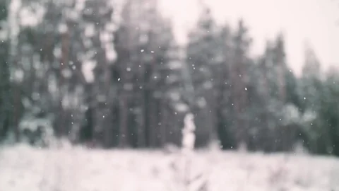 Small Snowflakes Falling Stock Footage 100790615